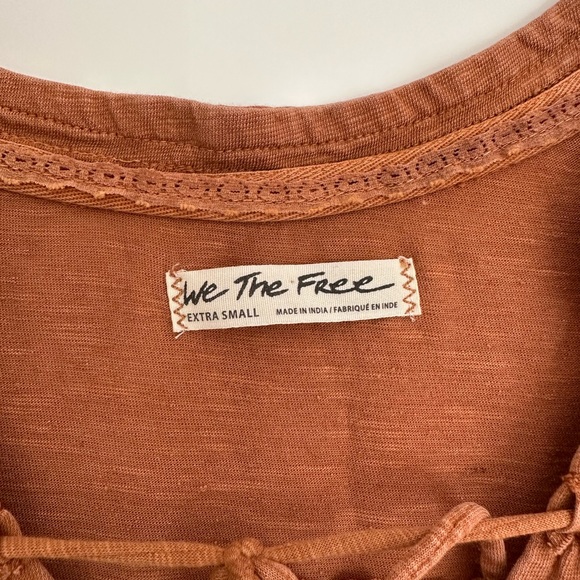 Free People Tan Boho Blouse - Picture 3 of 4
